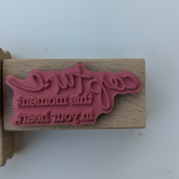 Floral Heart and Sentiment Rubber Stamps - Picture 3 of 7